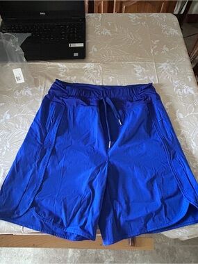 Royal Blue Drawstring Athletic Shorts